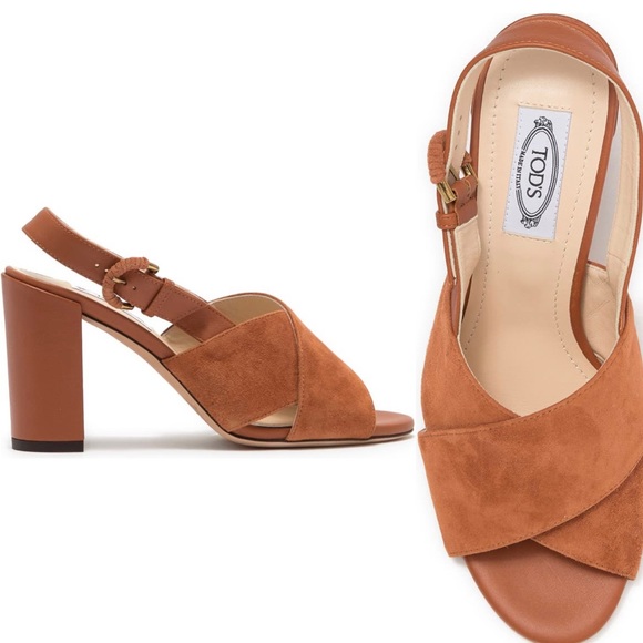 Tod's Shoes - Tod’s Fascia block heel leather upper, lining, and sole sandals